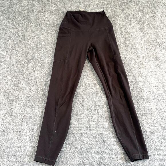Yogalicious Lux Womens Extra Small Black Straight Leg Leggings Outer Pocket - Picture 1 of 8